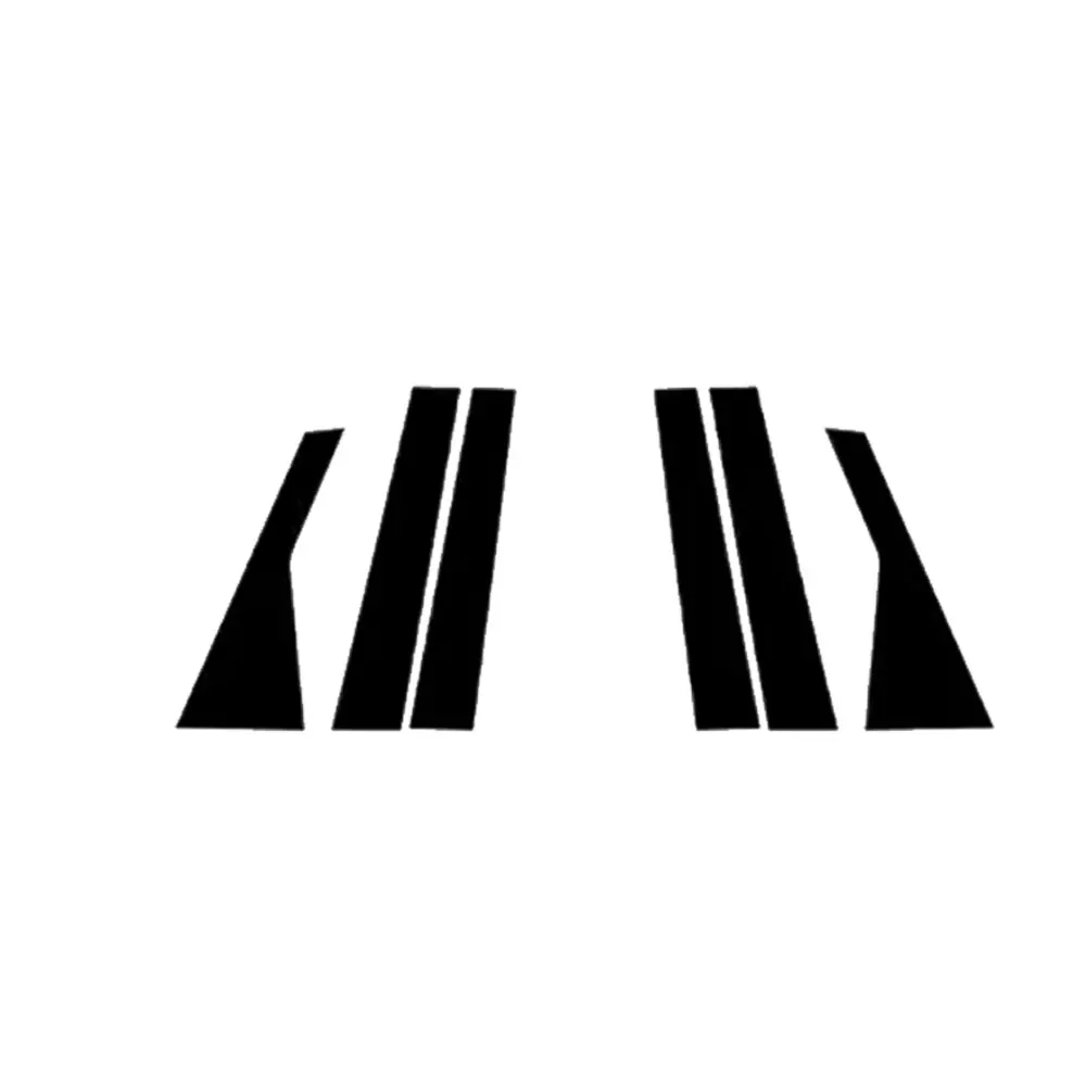 Накладка на окно автомобиля для VW Polo Mk4 9N Vivo 2002 ~ 2009, 2003 2004 2005 2006 2007 2008 углеродное волокно, черные и серебряные столбы, стикер, дверные наклейки, аксессуары