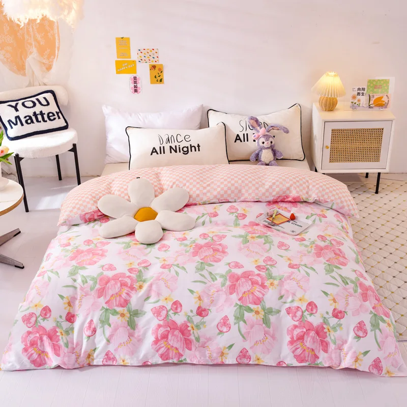 

G709~Single solid color quilt cover single piece washed cotton Japanese shell edge quilt cover sheet 150x200 double