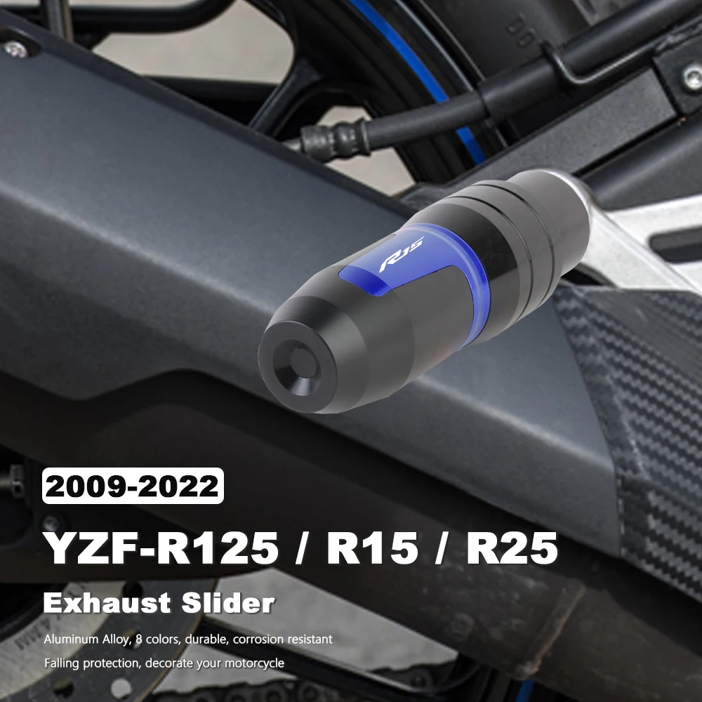 

Exhaust Slider Protection YZF-R125 Crash Pad Protector CNC Aluminum For Yamaha YZF R15 V2 V3 V4 R15S R15M R25 2009-2021 2022