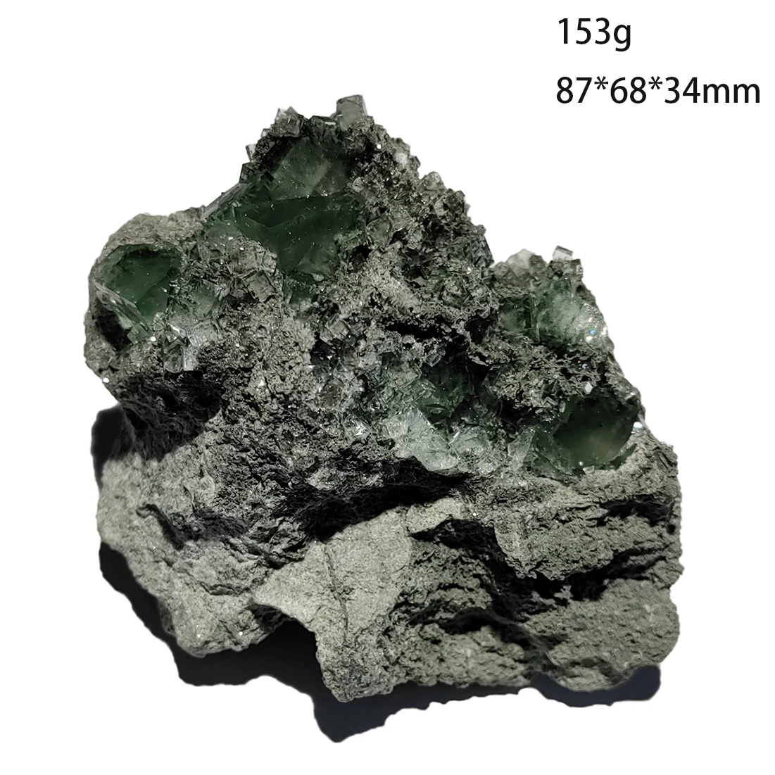 

C5-8C 100% натуральный зеленый флюорит, минеральный кристалл, образец Xianghualing Mine Hunan Province China