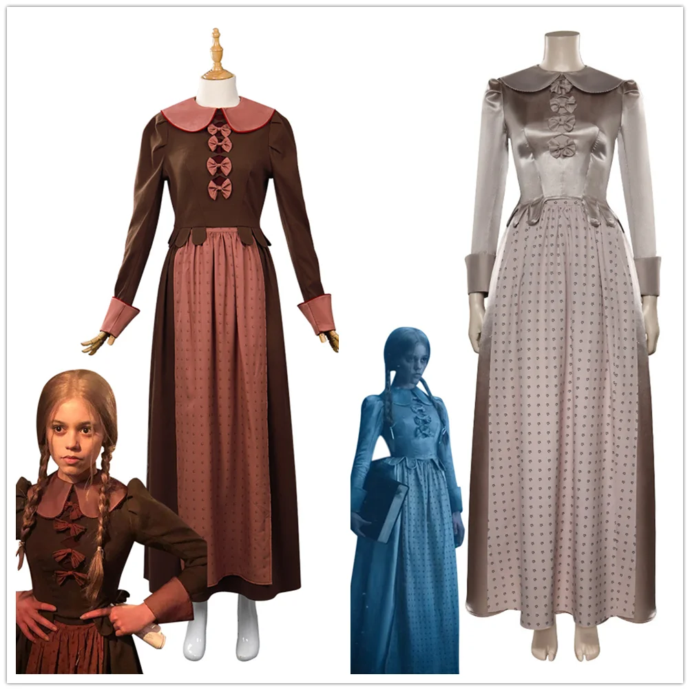 Костюм для косплея по мотивам фильма среда Аддамс Годи винтажный наряд Хэллоуина