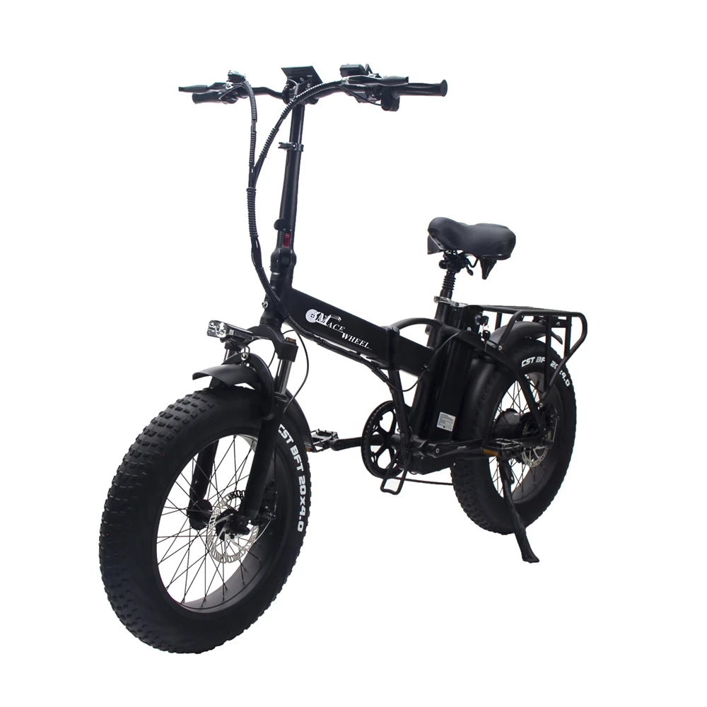 

GW20 750W Electric Bicycle 48V 15Ah 50KM/H Moped E Bike for Adults 20*4.0'' Fat Tire 70-110km Mileage Folding City Electric Bike