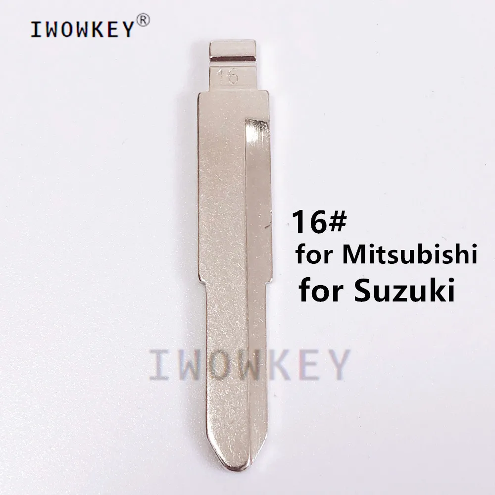

10pcs Metal Blank Uncut Flip KD Remote Key Blade Type #16 for Mitsubishi for Suzuki Alto Car Key Replacement