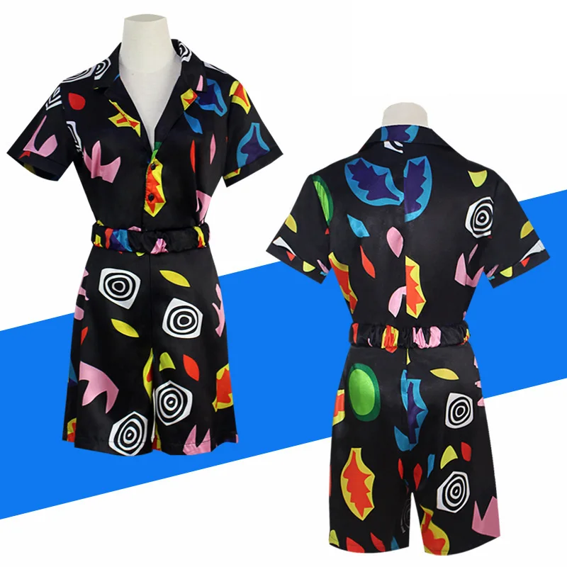 

Stranger Things Season 3 Cosplay Women Dresses Halloween Short Sleeve Dress 3D Printed Belted Romper Belt Girls