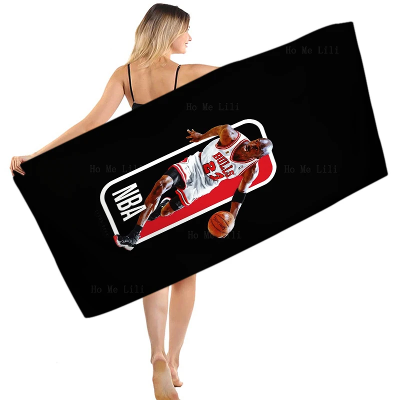 

Basketball Art Star Sports Athlete Match Retro Trash Art Drying Towel By Ho Me Lili Suitable For Fitness Swimming Etc Use