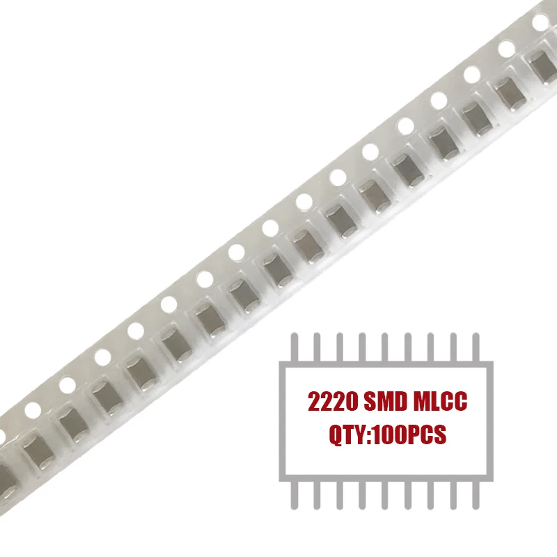 MY GROUP 100PCS 2220 X5R SMD 100V 3.3uF 4.7uF  MLCC Ceramic Capacitor in Stock