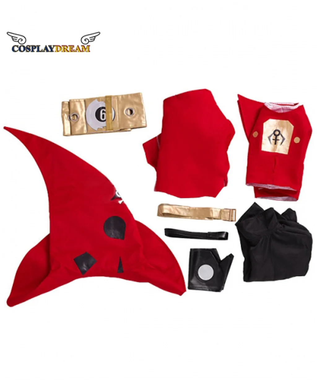 Игра Guilty Gear Косплей STRIVE INO I-No Костюм Красное Платье Хэллоуин Карнавальное