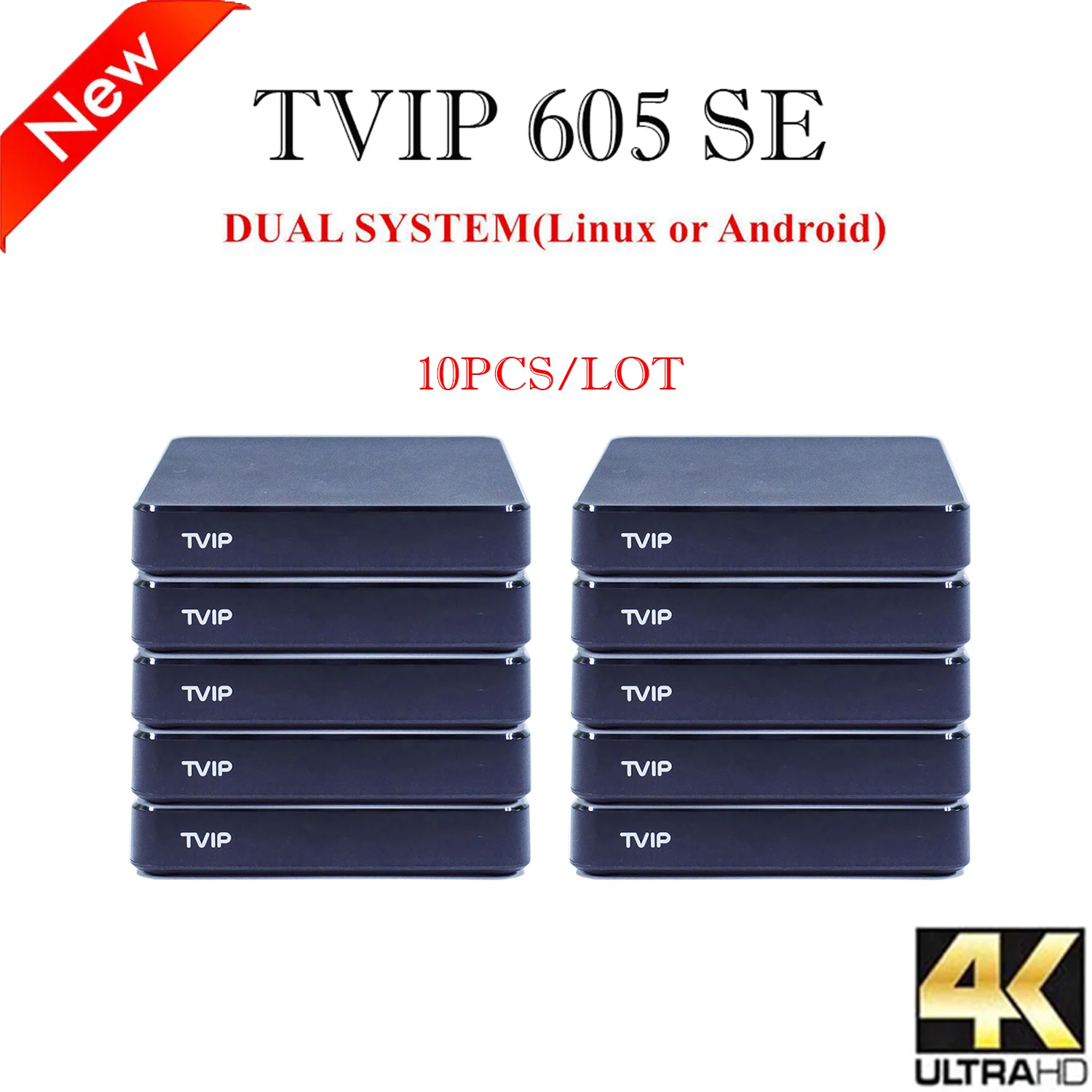 

10 шт./Лот Новый стиль VIP 4K HD BT Smart IP TV Box Linux и Android tvip 605 se Amlogic S905X 2,4/5G WIFI H2.65 Tvip605 SE TV box
