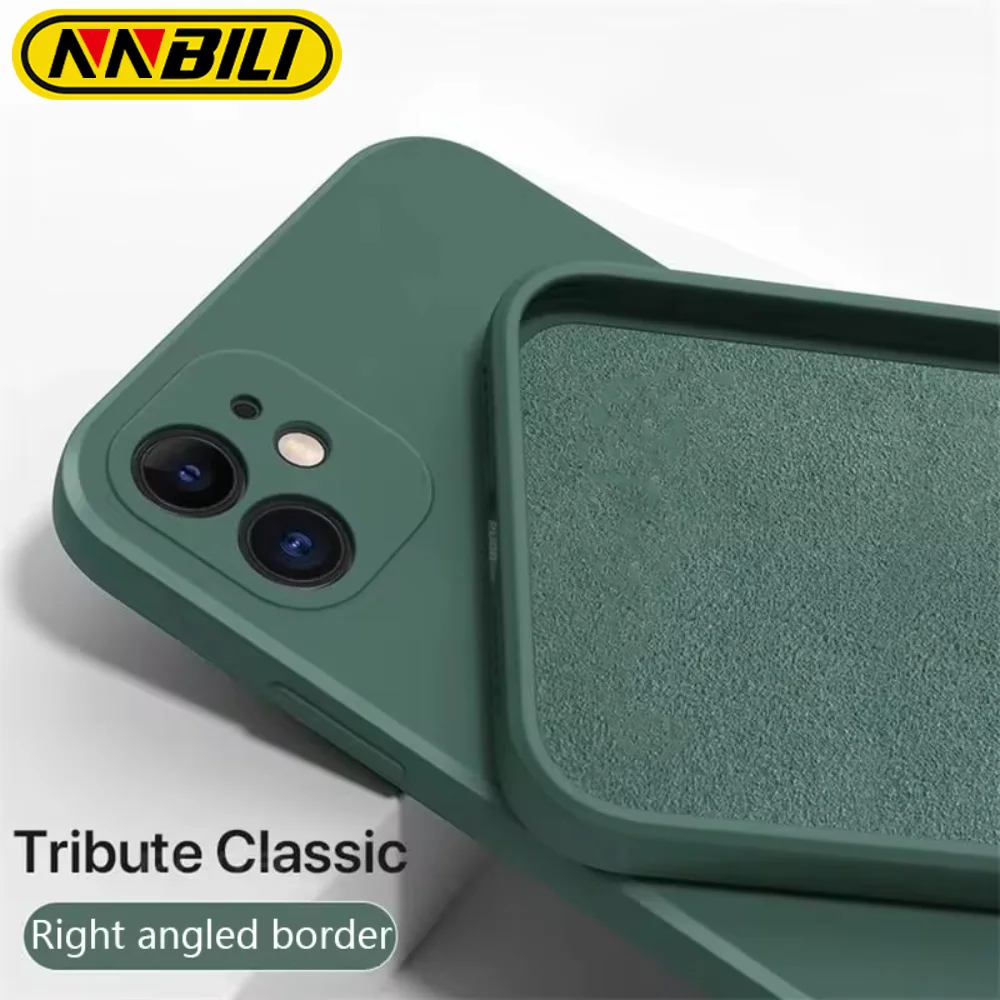 Мягкий силиконовый чехол NNBILI для iPhone 16 15 14 11 12 13 Pro Max Plus защитный противоударный