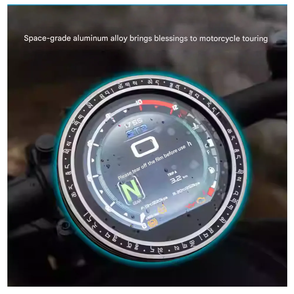 Фото Для QJMOTOR SRV 600, модифицированная крышка приборной панели/декоративная крышка/защитная крышка спидометра из алюминиевого сплава с ЧПУ является разрешением №4