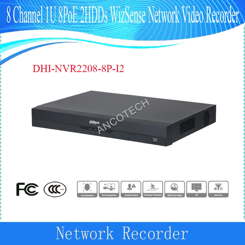 

Dahua 8 Channel 1U 8PoE 2HDDs WizSense Network Video Recorder DHI-NVR2208-8P-I2