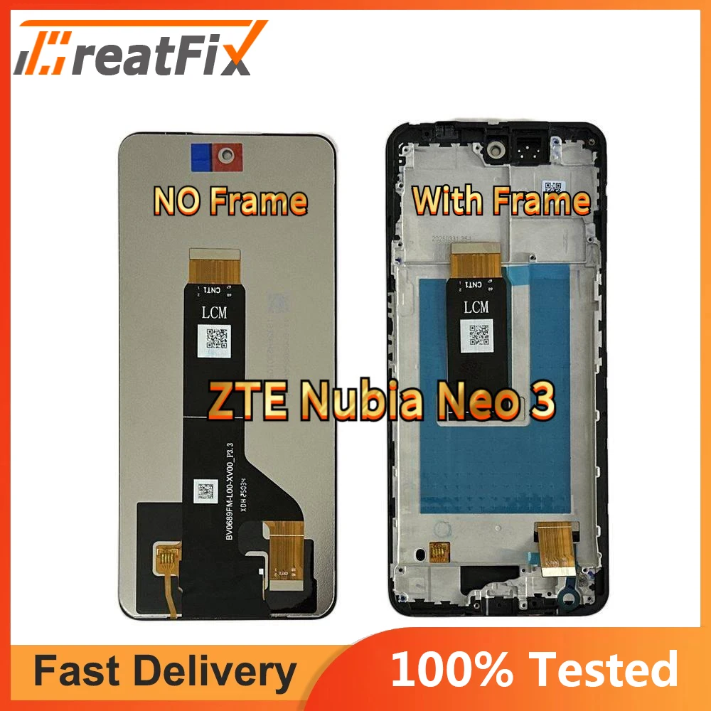 Фото Дисплейный модуль с тачскрином и рамкой для ZTE Nubia Neo 3 5G №1