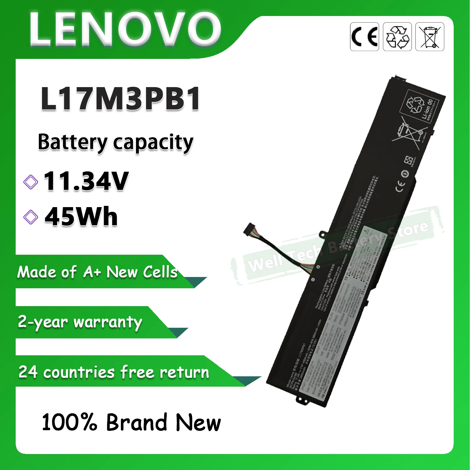 L17M3PB1 L17C3PB0 Аккумулятор для ноутбука Lenovo IdeaPad 330-15ICH 330-17ICH