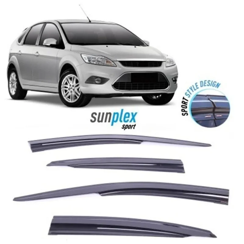 

Автомобильные оконные аксессуары для Ford Focus II 2004-2010, оконный дефлектор в спортивном стиле, дождевик, козырек, навесы