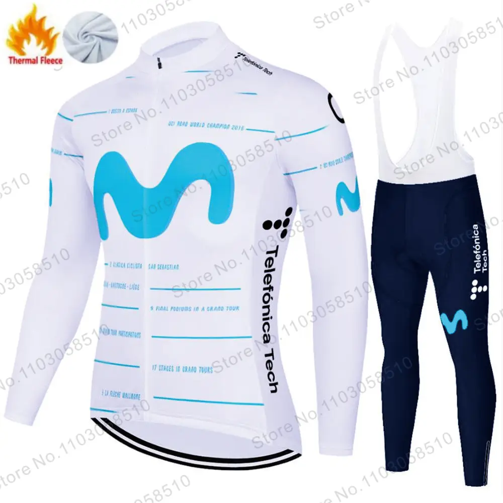 

Fluorescent Green 2023 Winter Cycling Set Men Thermal Fleece Long Sleeve Racing Jersey Suit Cycling Clothing Bib Pants Set