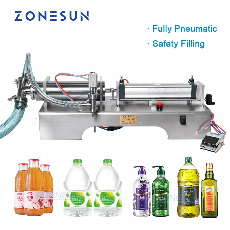 ZONESUN Fully Pneumatic Liquid Filling Machine Sprays wine drinks Perfume Bottle Dispenser Filler