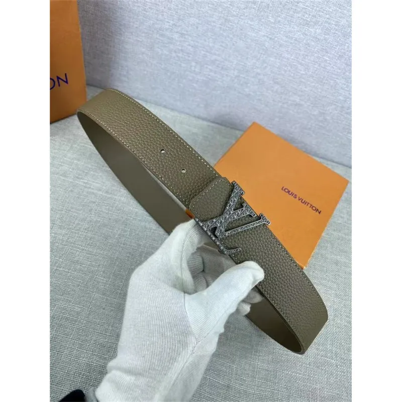 [LV] LOUIS In Style VUITTON 1: 1 Мужской Кожаный Ремень Фирменная Упаковка