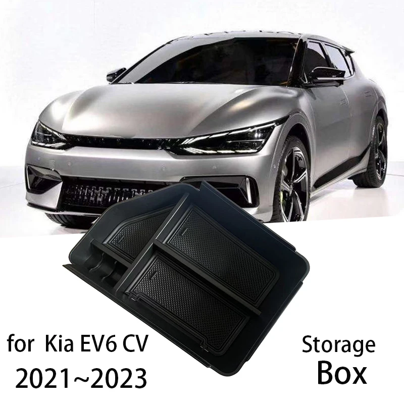 

For KIA EV6 2021 2022 2023 Auto 1SET Central Console Armrest Storage Box Holder Interior Organizer Glove Tray Car Accessories