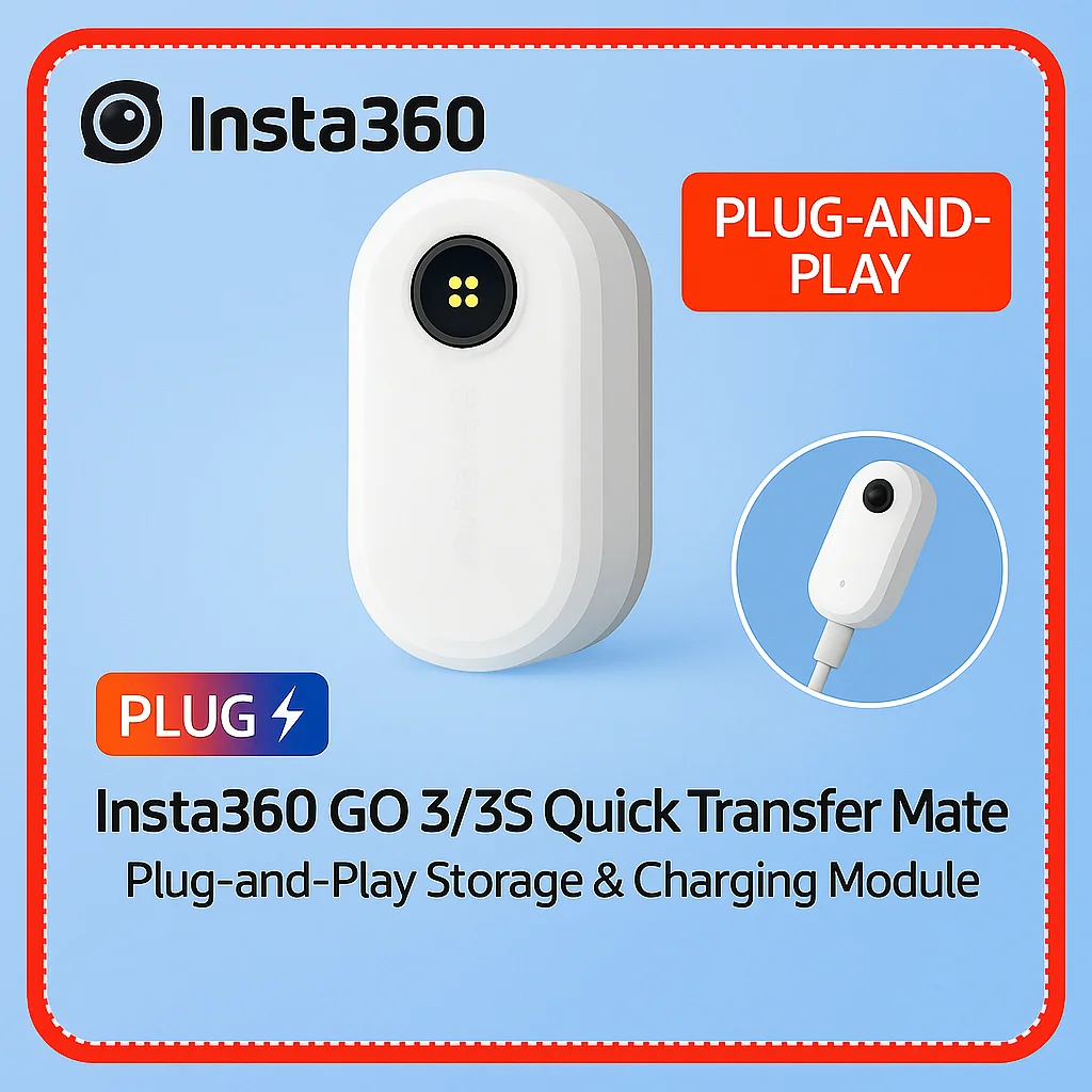 Фото Быстрый считыватель для Insta360 GO 3/GO 3S |   USB-C и Lightning Dual Port |   Зарядка Plug-and-Play + адаптер для передачи файлов №1