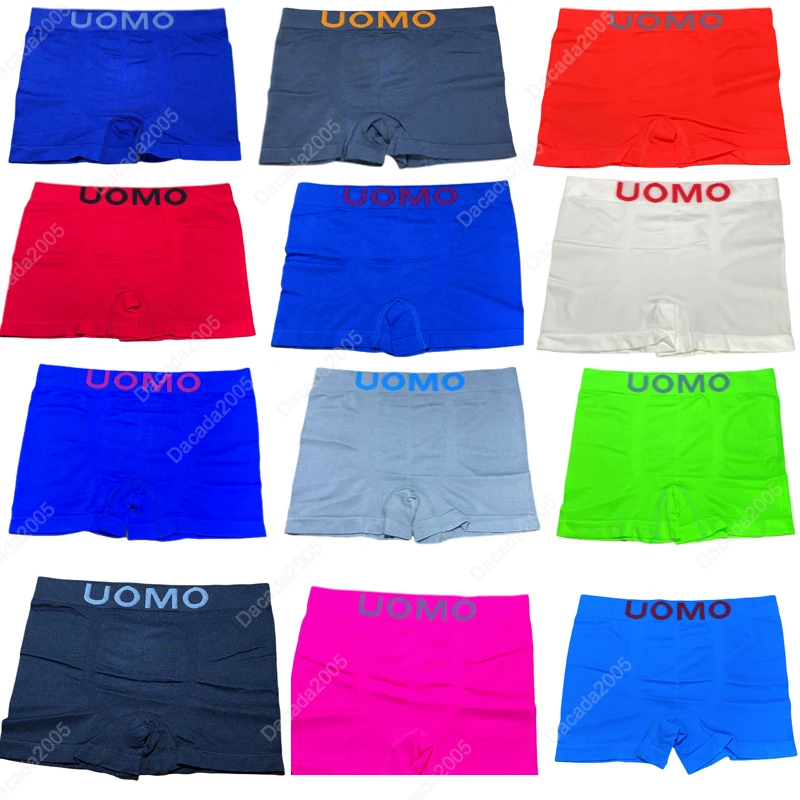 12 BOXER briefs UOMO size S-M-L-XL seamless underwear slip sexy man panties bloomers shipping Spain