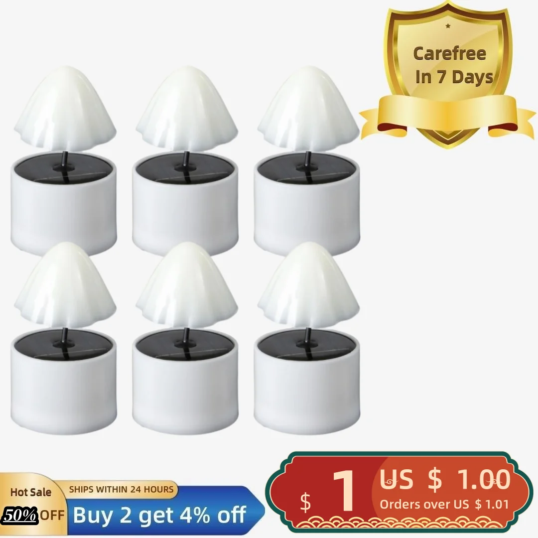 

6Pcs Mushroom Solar Garden Lights Waterproof No Wiring Required Mushroom Lawn Lamps Pathway Landscape Decorations