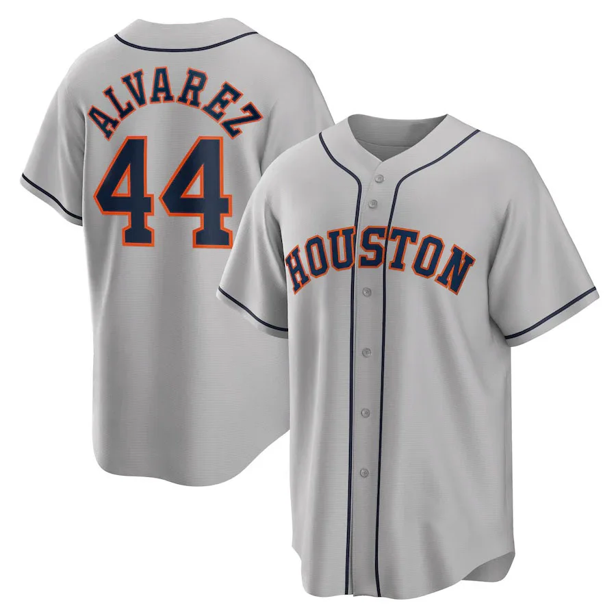 

Baseball Jersey Men's Houston Astros Yordan Álvarez Gray Road Replica Player Jersey T-shirt Tops Men's Clothing New