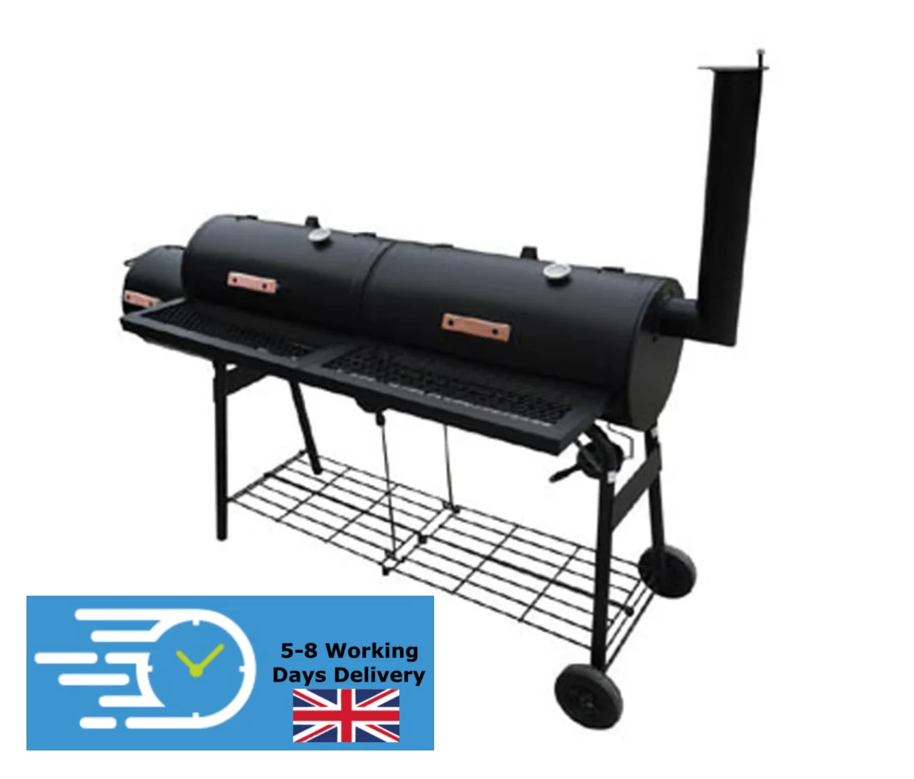 

Smoker BBQ Nevada XL Black, Grill BBQ Stove Camping Wood And Charcoal Barbecues Grill BBQ Grill Barbecue Grill