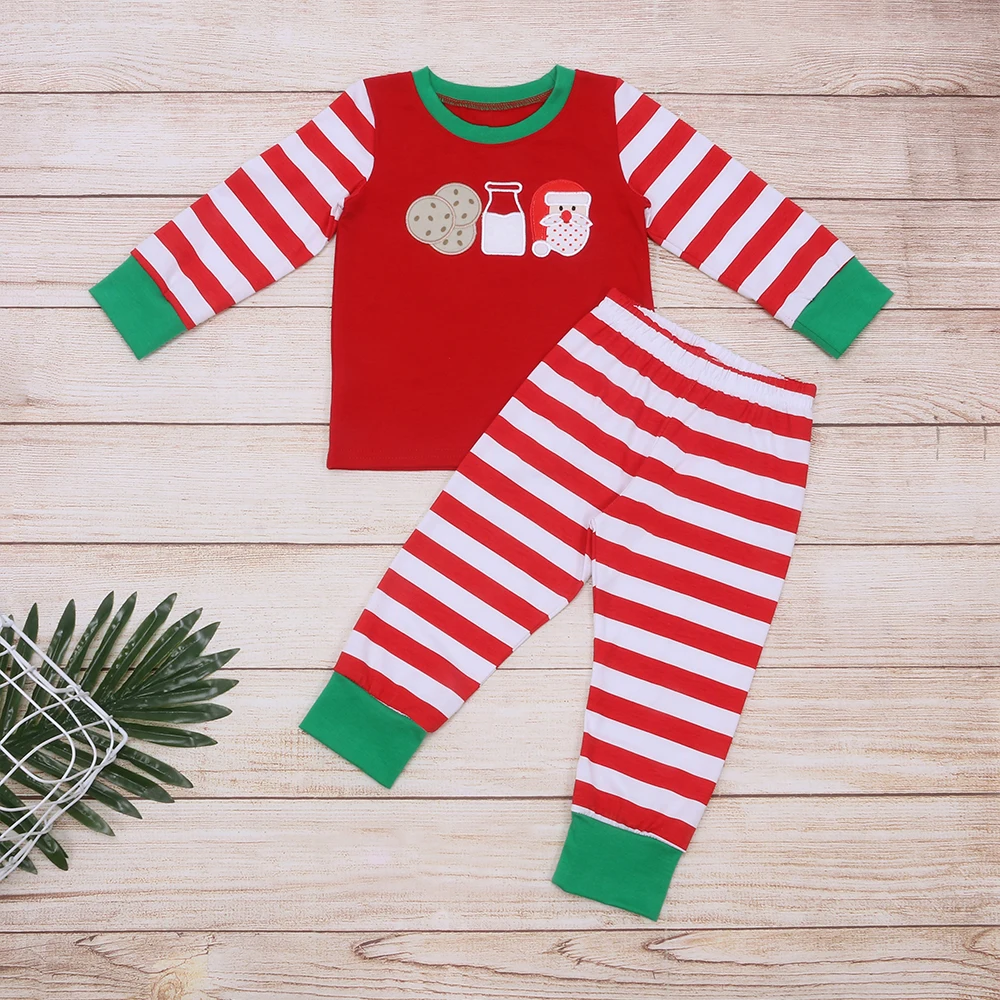 

Infant Babi Boys Clothes Set Kids Christmas Bodysuit Toddler Clothing Embroidery Sleeve Pants Suit Children Costum For 1-8T Boys