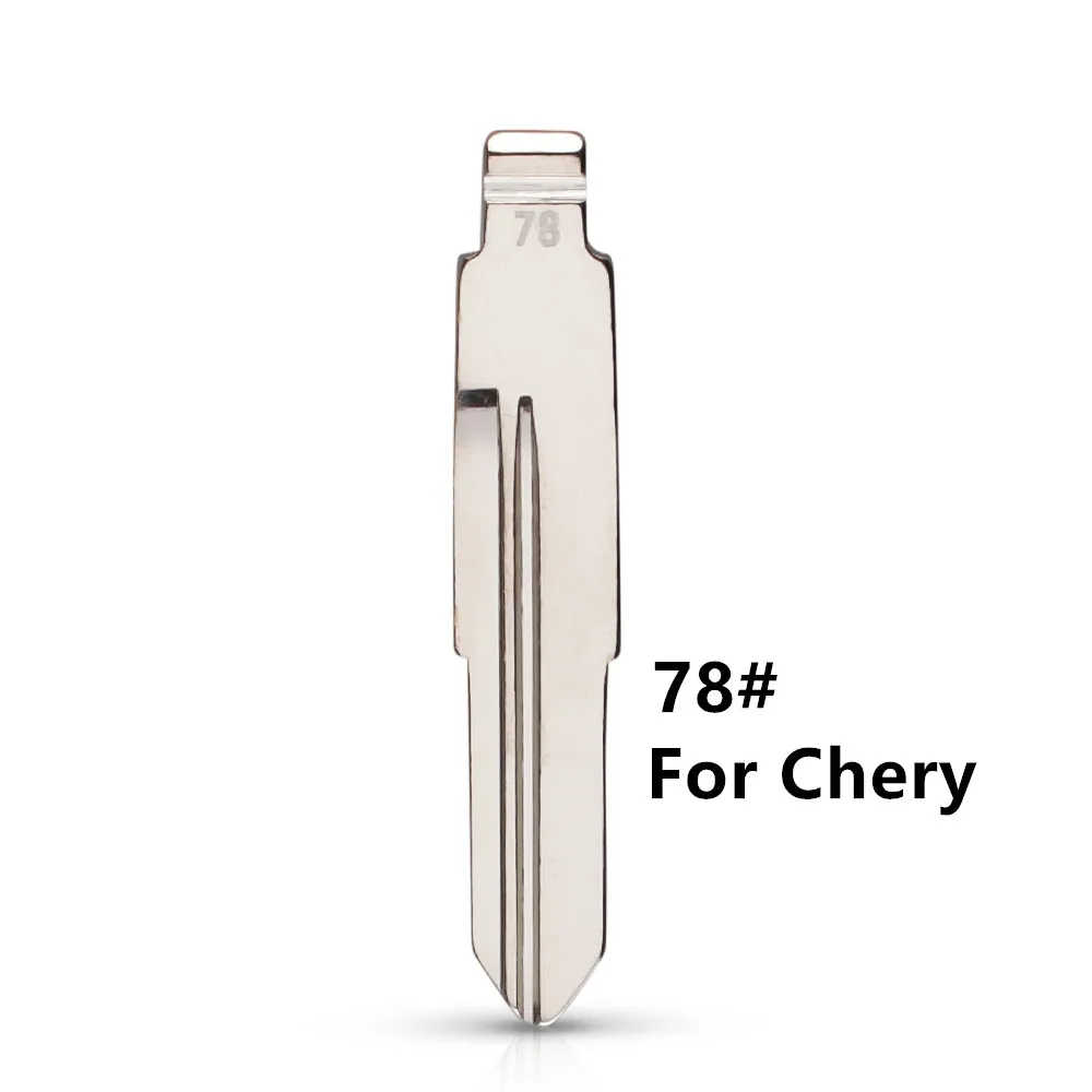 

10pcs 78# Car Key Folding Remote Key Blade NO. 78 Metal Blank Uncut Flip KD For Chery Fengyun2 Key Blade