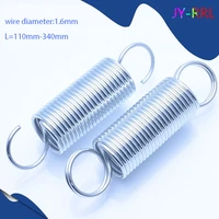 open hook tension spring pullback spring coil extension spring draught spring wire diameter 1 6mm length 110 to 340mm