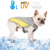 summer dog cool vest quick release 3 layer uv puppy harness cooler jacket adjustable mesh reflective cooling coat pet clothes
