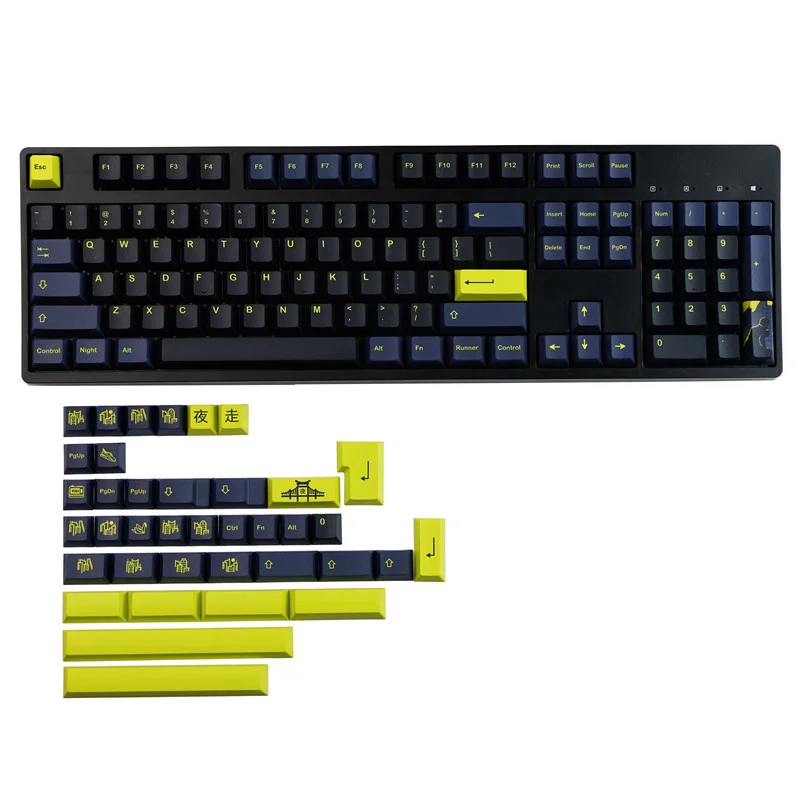Клавиши Cherry Profile GMK Night Runner клавиши PBT Dye Sublimation129 механическая клавиатура колпачок