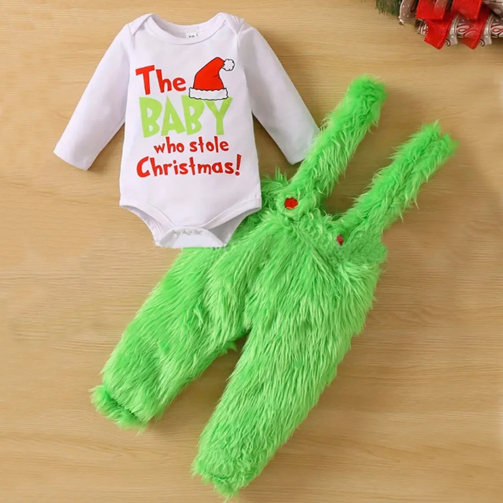 

2023, рождественские яркие наряды, комплект одежды для маленьких девочек, комплект из 2 предметов, костюм для малышей, подарки, боди, футболка с цветочным принтом, штаны для детей