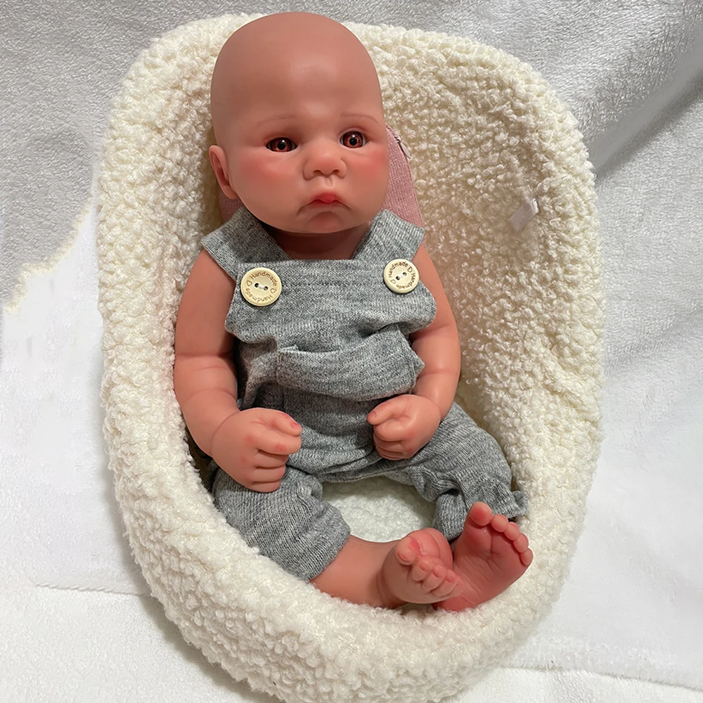 16 дюймовая окрашенная/Неокрашенная силиконовая кукла реборн для усынования