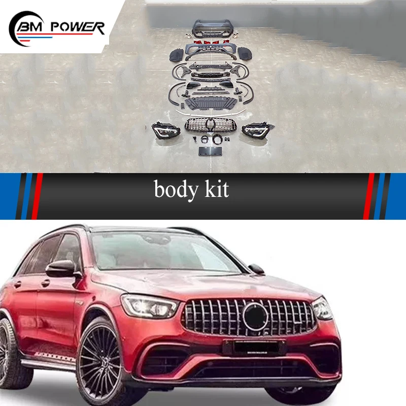 

2016-2019 Year GLC-CLASS X253 Upgrade Glc63s Body Kit Parts Front Rear Bumpers Car Headlamp Lights Grille Auto Parts Accessories