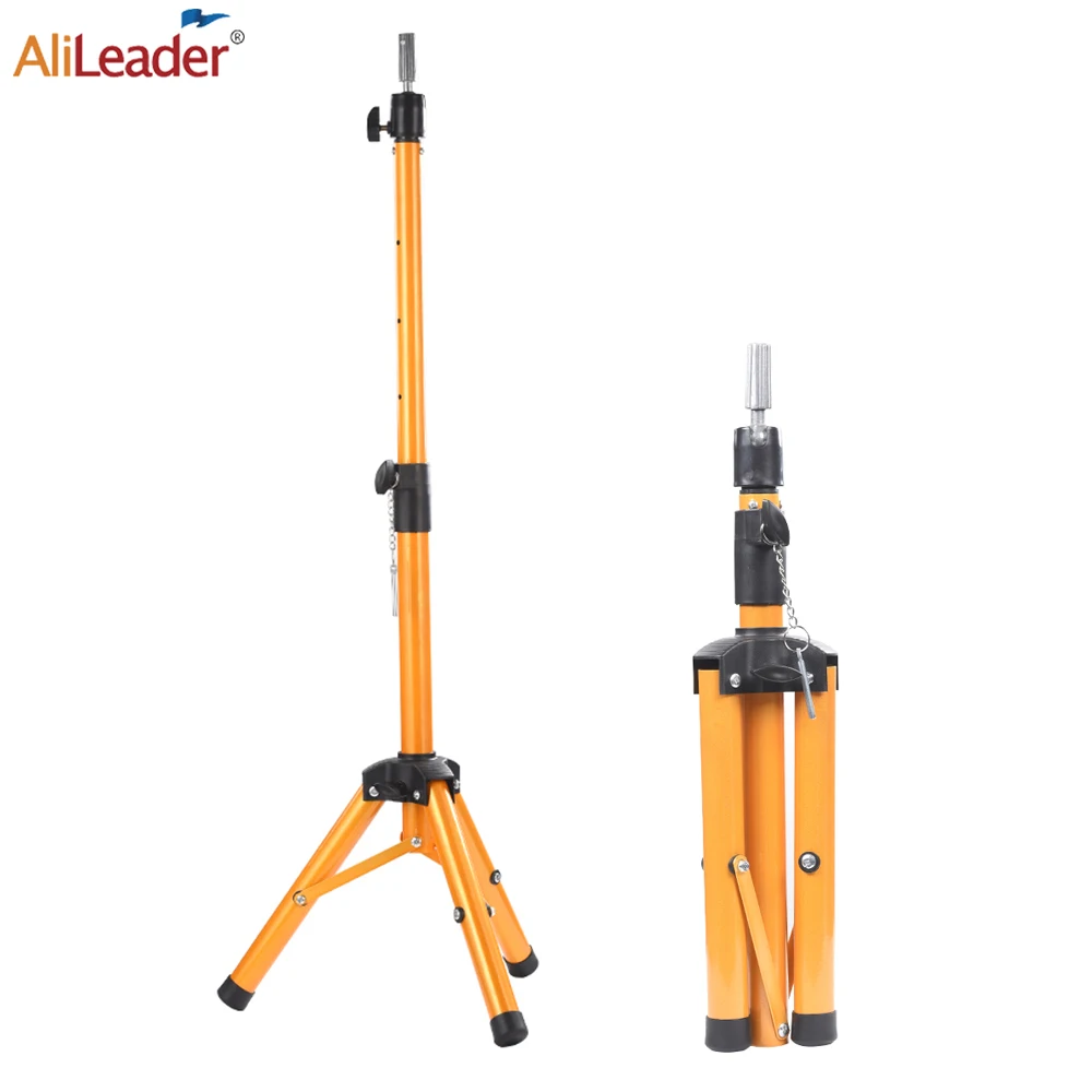 

Strong Wig Tripod Stand For Hairdresser Salon Mannequin Training Head Tripod Head Holder for Wigs Adjustable Metal Wig Stand