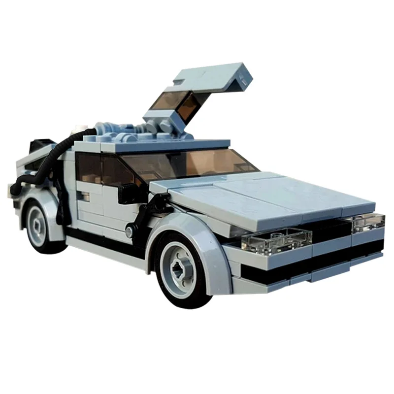 

MOC-23436 Technical Car Deloreaning Back To the Future Time Machine Speed Champion Mini Model Building Blocks Toys Gift