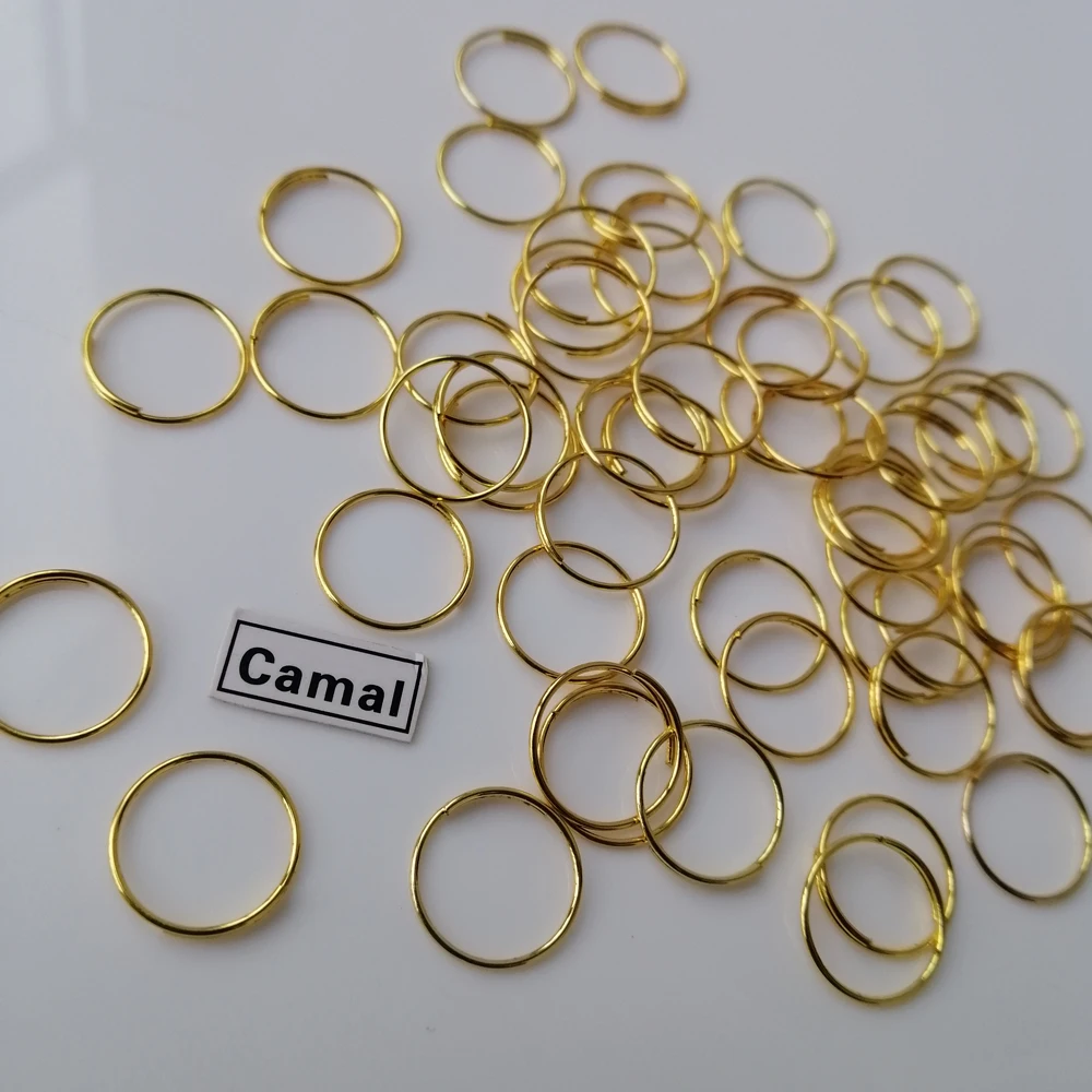 

Camal 100pcs Gold 11mm/0.43inch Ring Connector for Octagonal Bead Crystal Pendent Prisms Hanging Connecting Lamp Chandelier Part