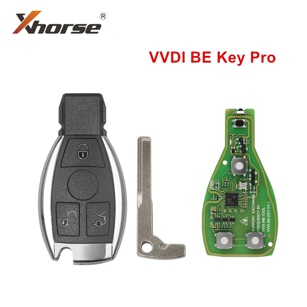 

4 Button Xhorse VVDI BE Key Pro Improved Version with Smart Key Shell for Benz Get 1 Free Token for VVDI MB Tool