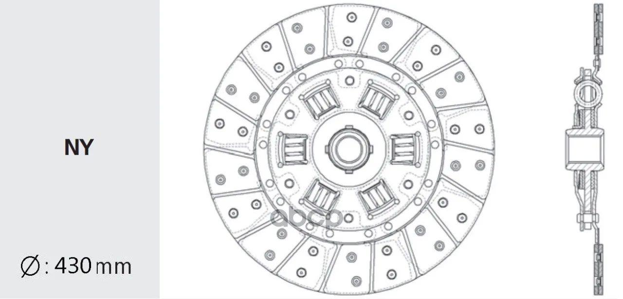Диск Сцепления Hyundai Aerospace,Aerocity (430Мм) Ведомый Valeo Phc Valeo арт. HD134