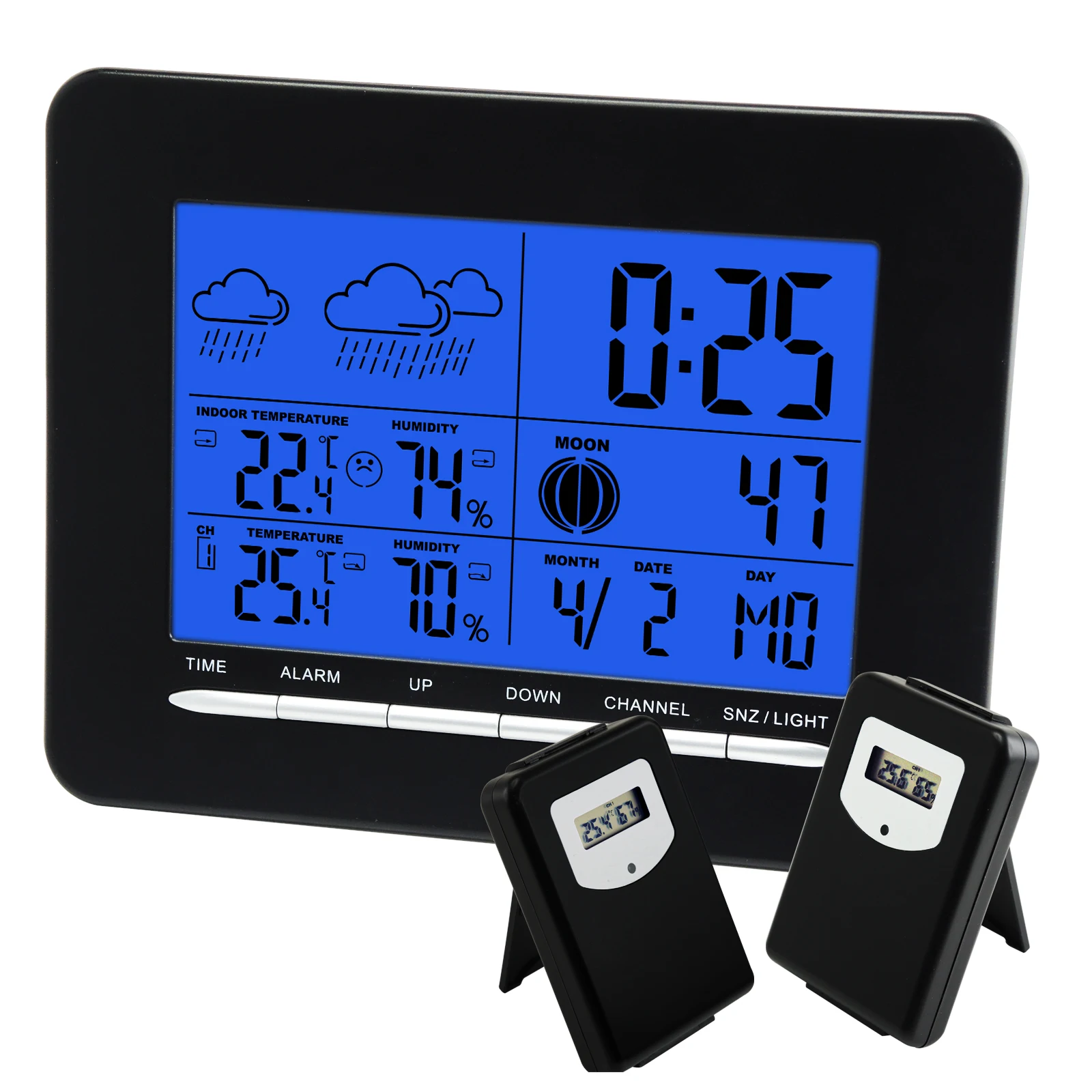 

Advanced Weather Station With 2 Wireless Sensor For Indoor & Outdoor Places, LED backlight