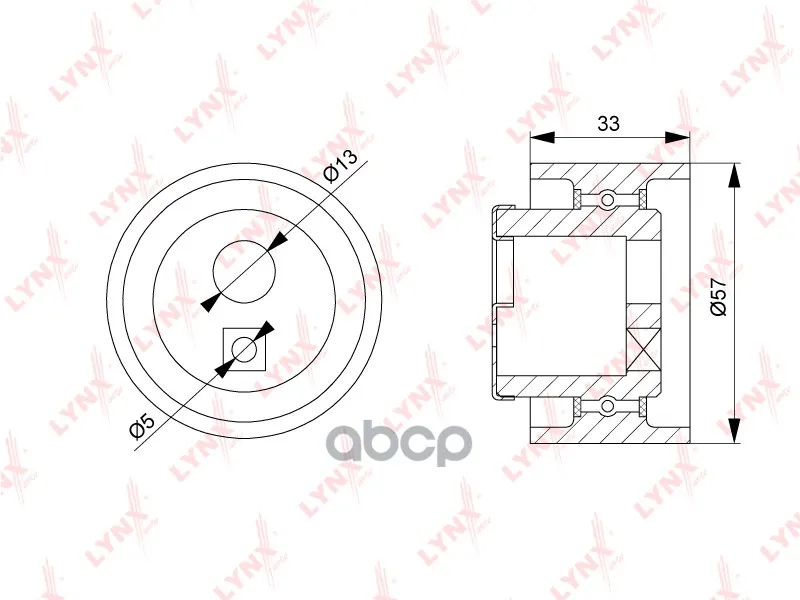 Ролик Зубчатого Ремня Грм Натяжной LYNXauto арт. PB-1085