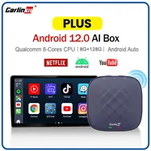 Carlinkit CarPlay Ai TV Box PLUS Android12 8 + 128GB qcm 8-core 665 6125 Wireless CarPlay Android Auto YouTube Netflix IPTV 4G LTE