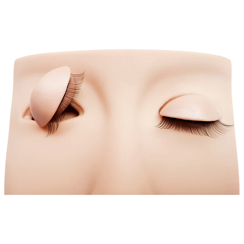 Тренировочная головка для наращивания ресниц с фотокольцами искусственный веко