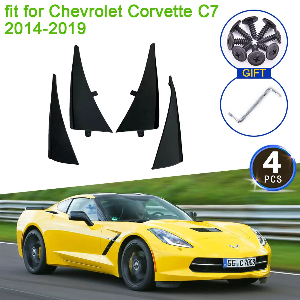 

4x for Chevrolet Corvette C7 2014 2015 2016 2017 2018 2019 Mudguards Splash Front Wheels Fender Mudflaps Car Styling Accessories