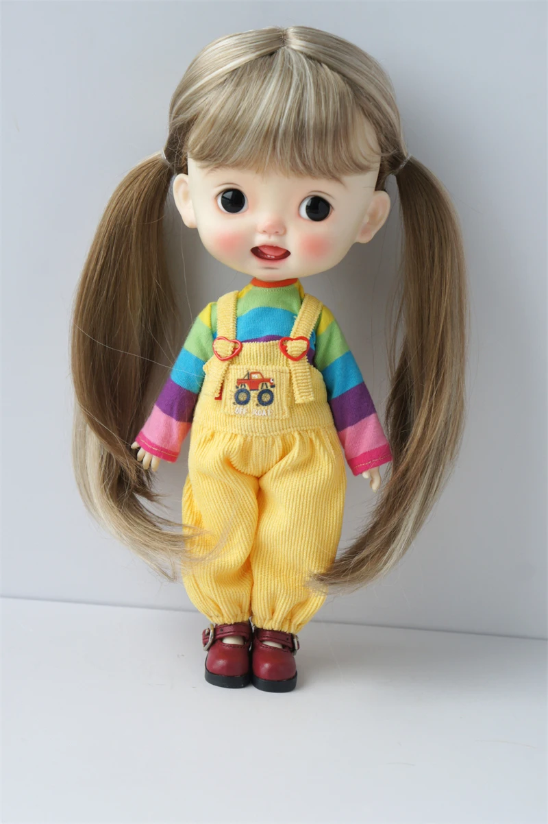 JD818 Новое поступление милый синтетический мохеровый парик BJD костюм YOSD MSD SD Blythe Qbaby