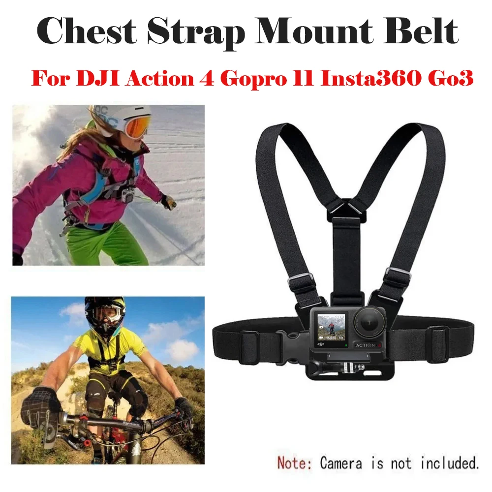 

Chest Strap Mount Belt for DJI OSMO Action 4 3 Gopro Hero 11 10 9 8 Insta360 Go3 X3 Camera Harness For SJCAM Xiao Yi Accessories