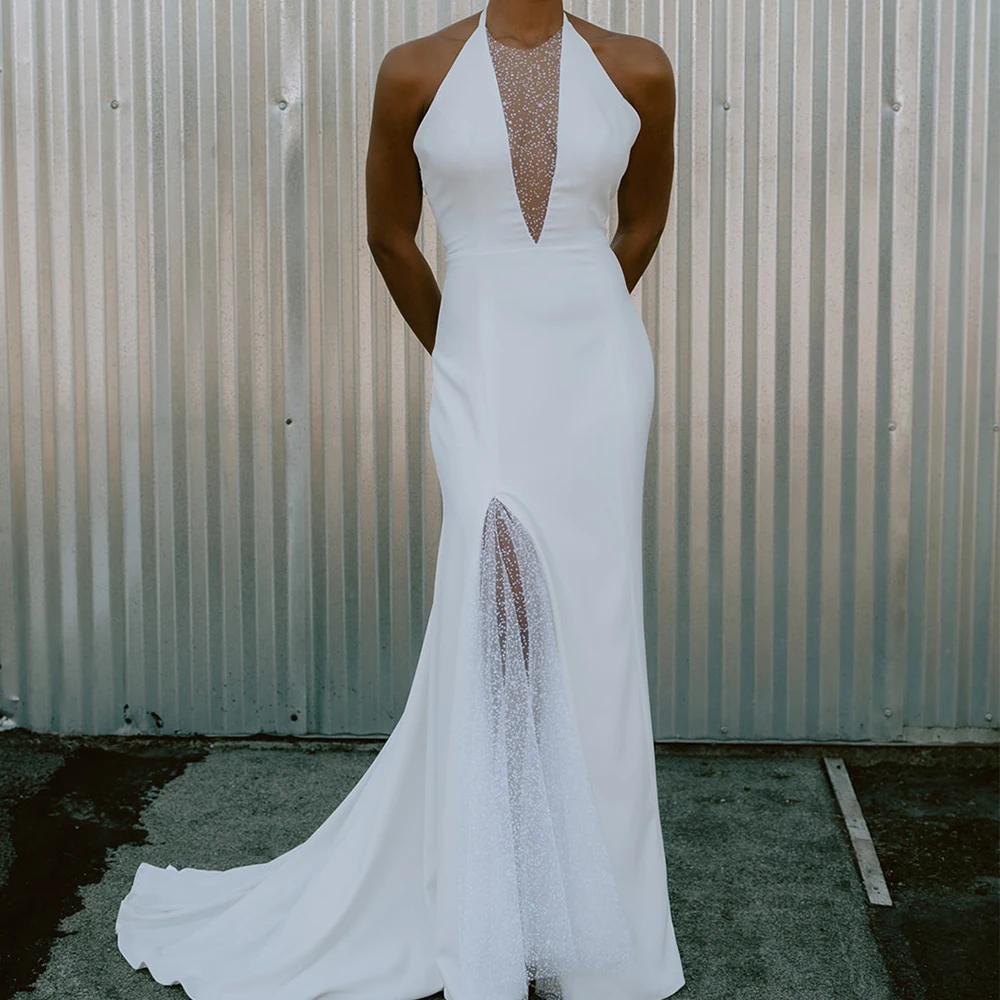 Женское платье-труба с открытой спиной, без рукавов