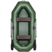 Лодка БАРС 260 надувная из ПВХ зеленая/серая 2-местная гребная длина 2,6м#4