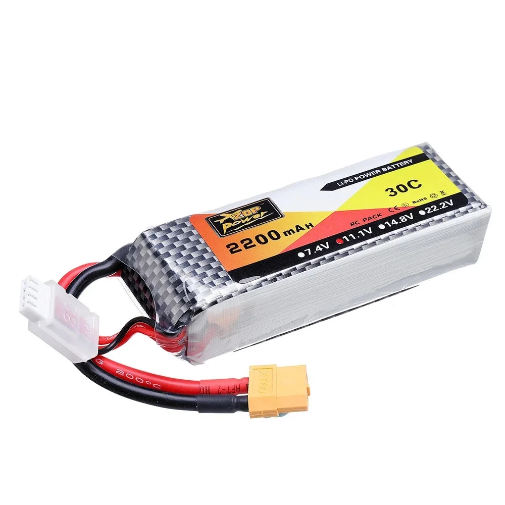 ZOP Power 11.1V 2200mAh 30C 3S Lipo Батарея Разъем XT60 |